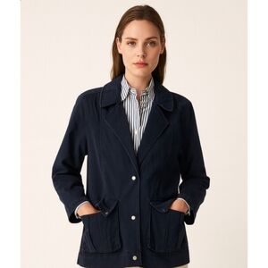 Abercrombie & Fitch Navy‎ Cotton Utility Chore Jacket Blazer New England Size M